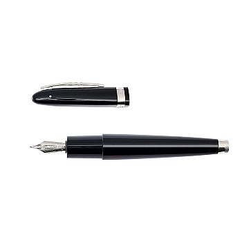 Pineider Modern Times Black ST Fountain pen - Vulpen / Fountain pen